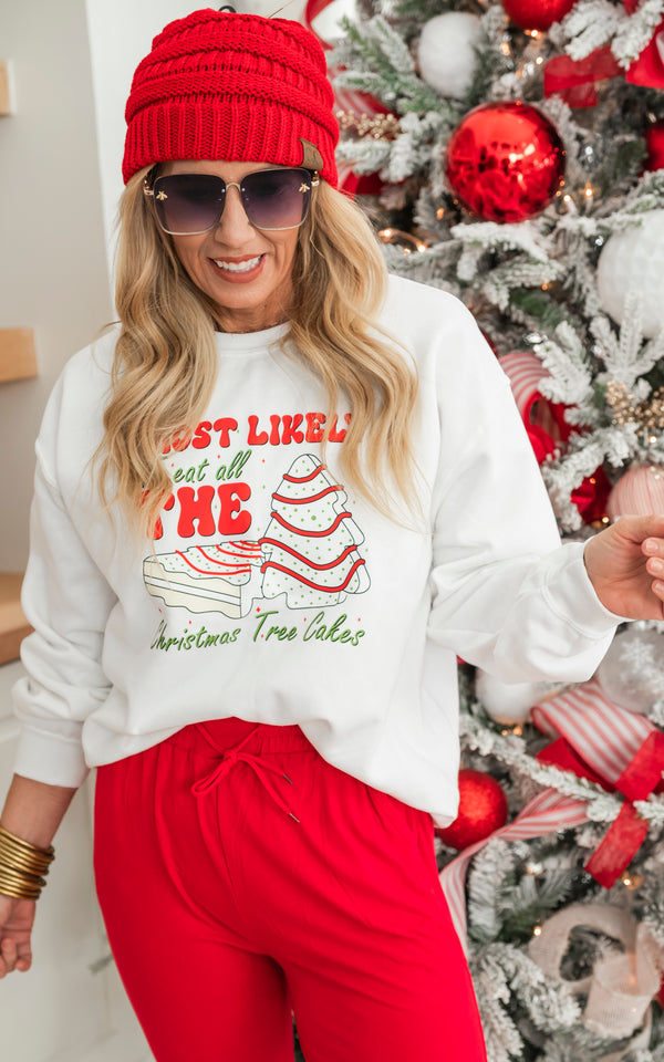 Most Likely to Eat All the Christmas Cakes Crewneck Sweatshirt