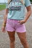Perfect for You Acid Wash Frayed Cutoff Denim Shorts | Zenana - Final Sale