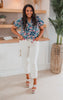 The Helena Mid Rise Straight Leg w/ Slit Denim Jeans - Final Sale