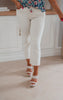 The Helena Mid Rise Straight Leg w/ Slit Denim Jeans - Final Sale