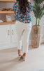 The Helena Mid Rise Straight Leg w/ Slit Denim Jeans - Final Sale