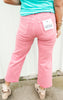 Summer Blush RFM Crop Chloe Tummy Support Wide Leg Denim Jeans