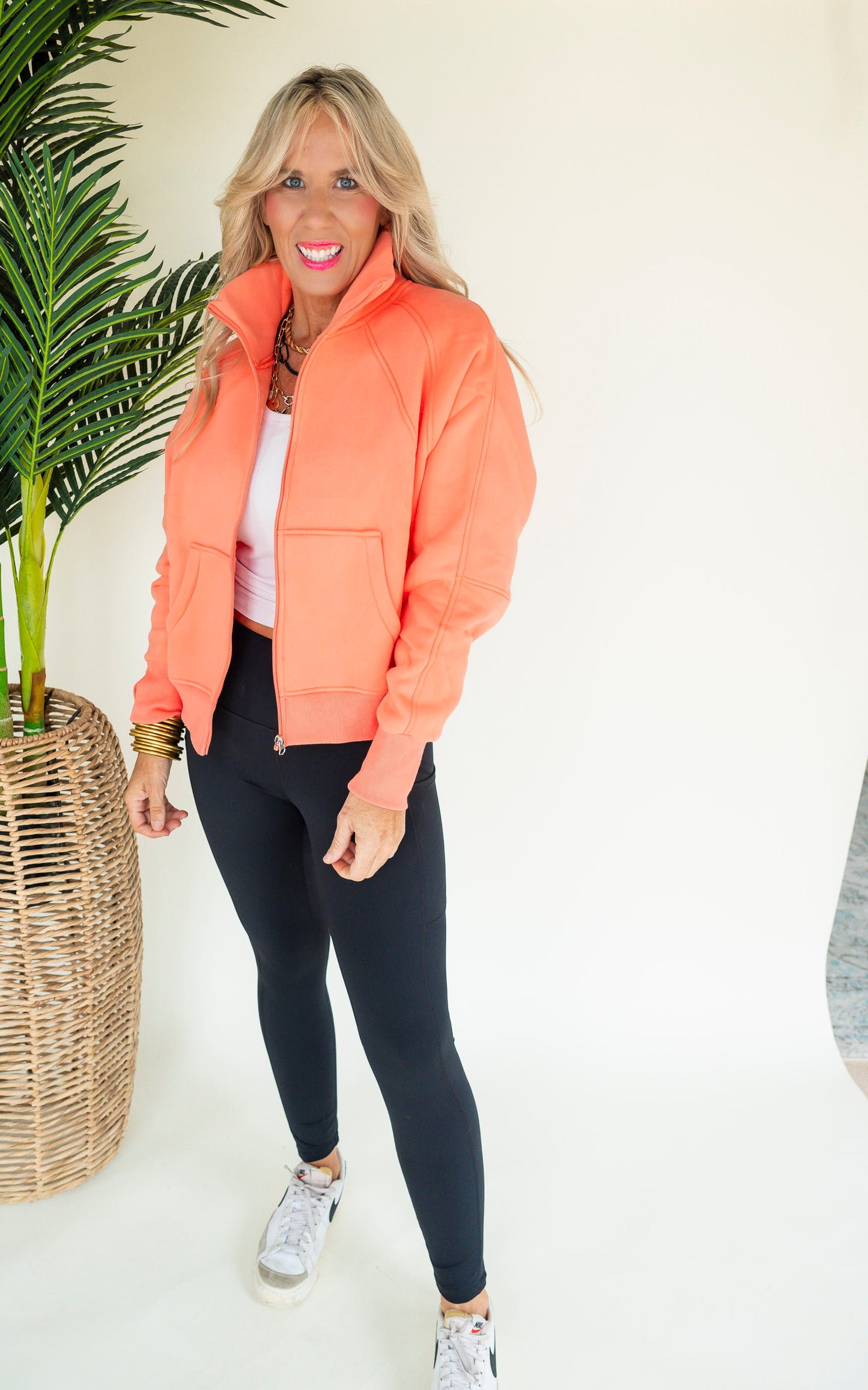 The AVA Full Zip Mock Neck Sweatshirt by Salty Wave