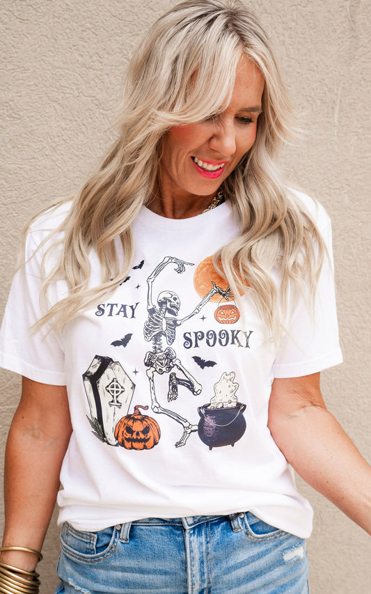 stay spooky halloween graphic t-shirt