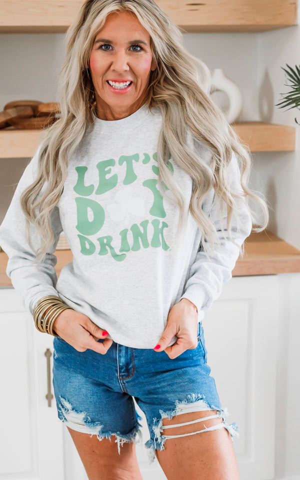 Let's Day Drink Graphic Crewneck Sweatshirt
