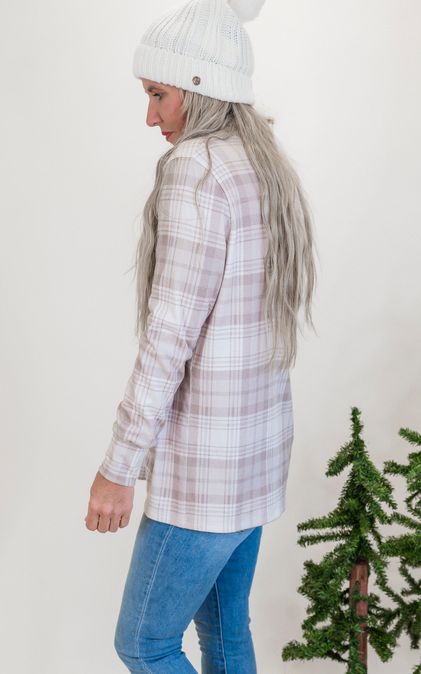 Forever Favorite Plaid Cardigan in Cream Mocha #3 | Salty Wave * - Final Sale