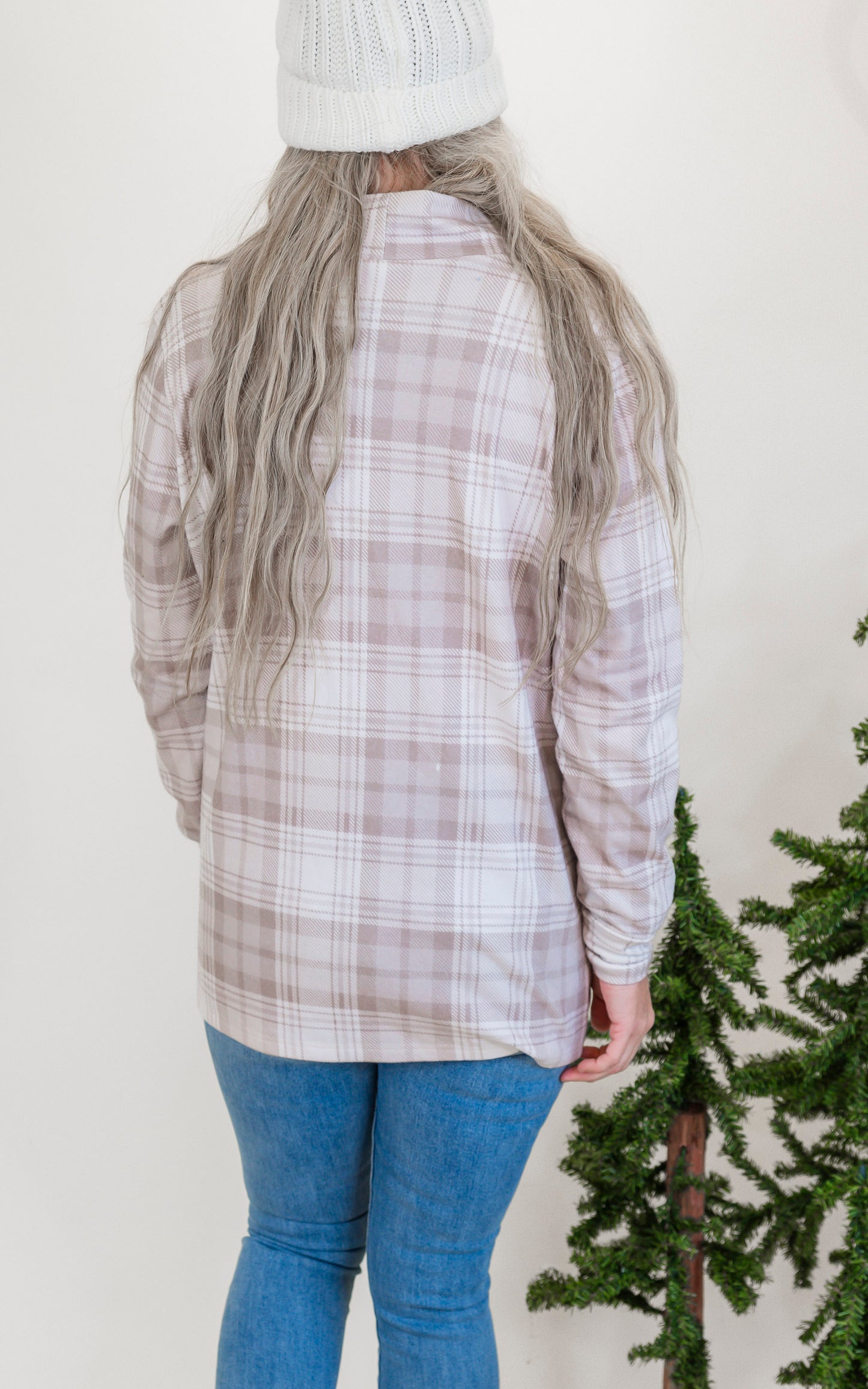 Forever Favorite Plaid Cardigan in Cream Mocha #3 | Salty Wave * - Final Sale