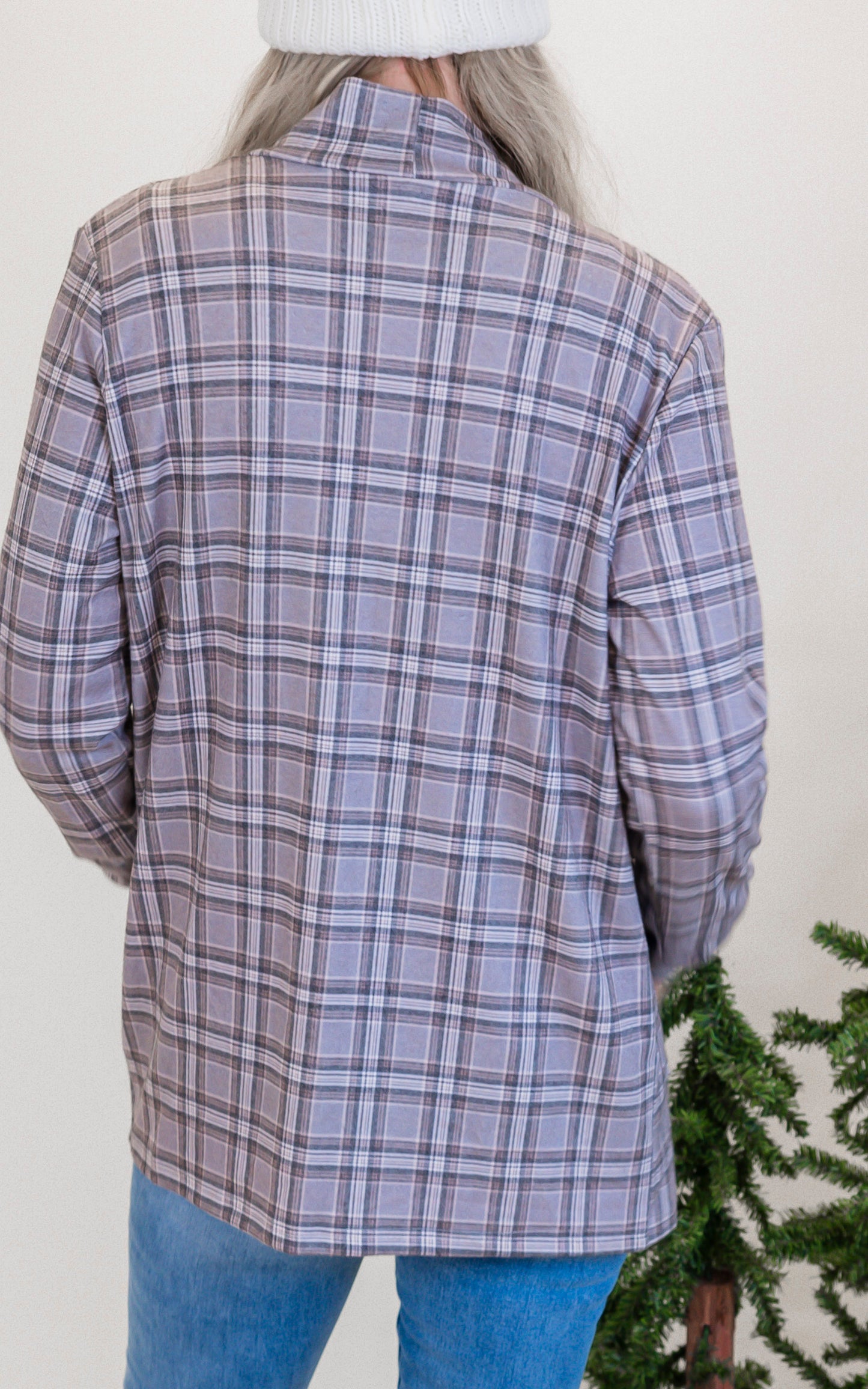 Forever Favorite Plaid Cardigan in Heather Grey #2 | Salty Wave