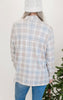 Forever Favorite Plaid Cardigan in Ivory Mocha Blue #1 | Salty Wave * - Final Sale