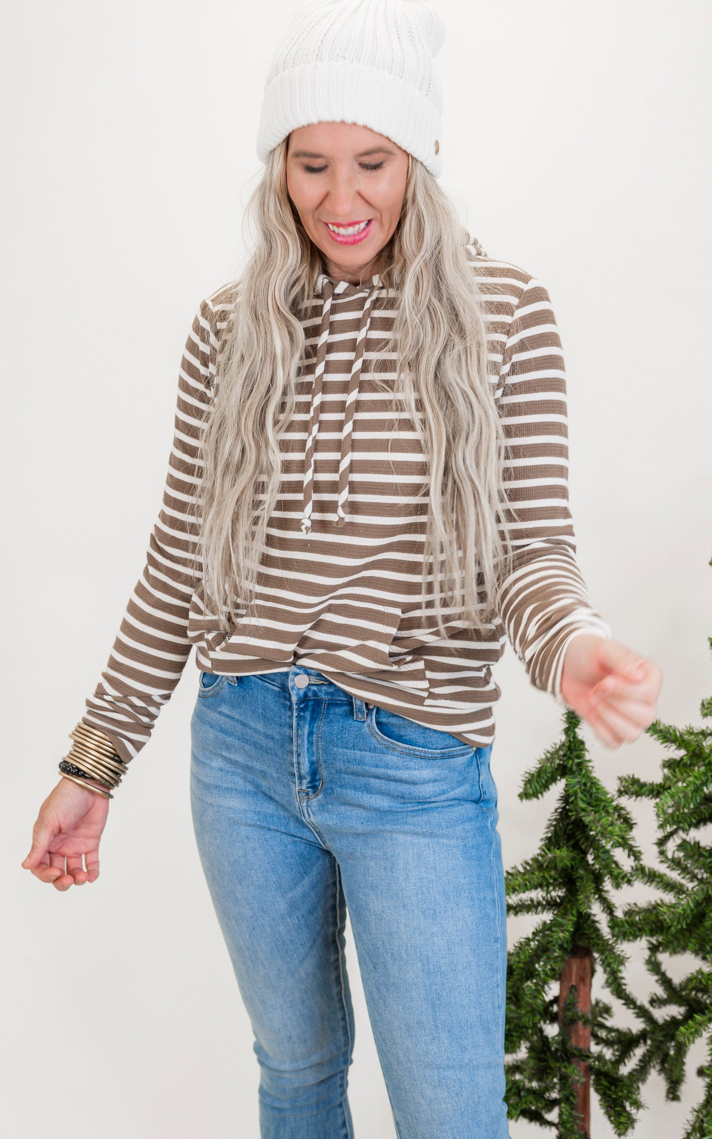 Not Your Average Stripes Hoodie - Final Sale