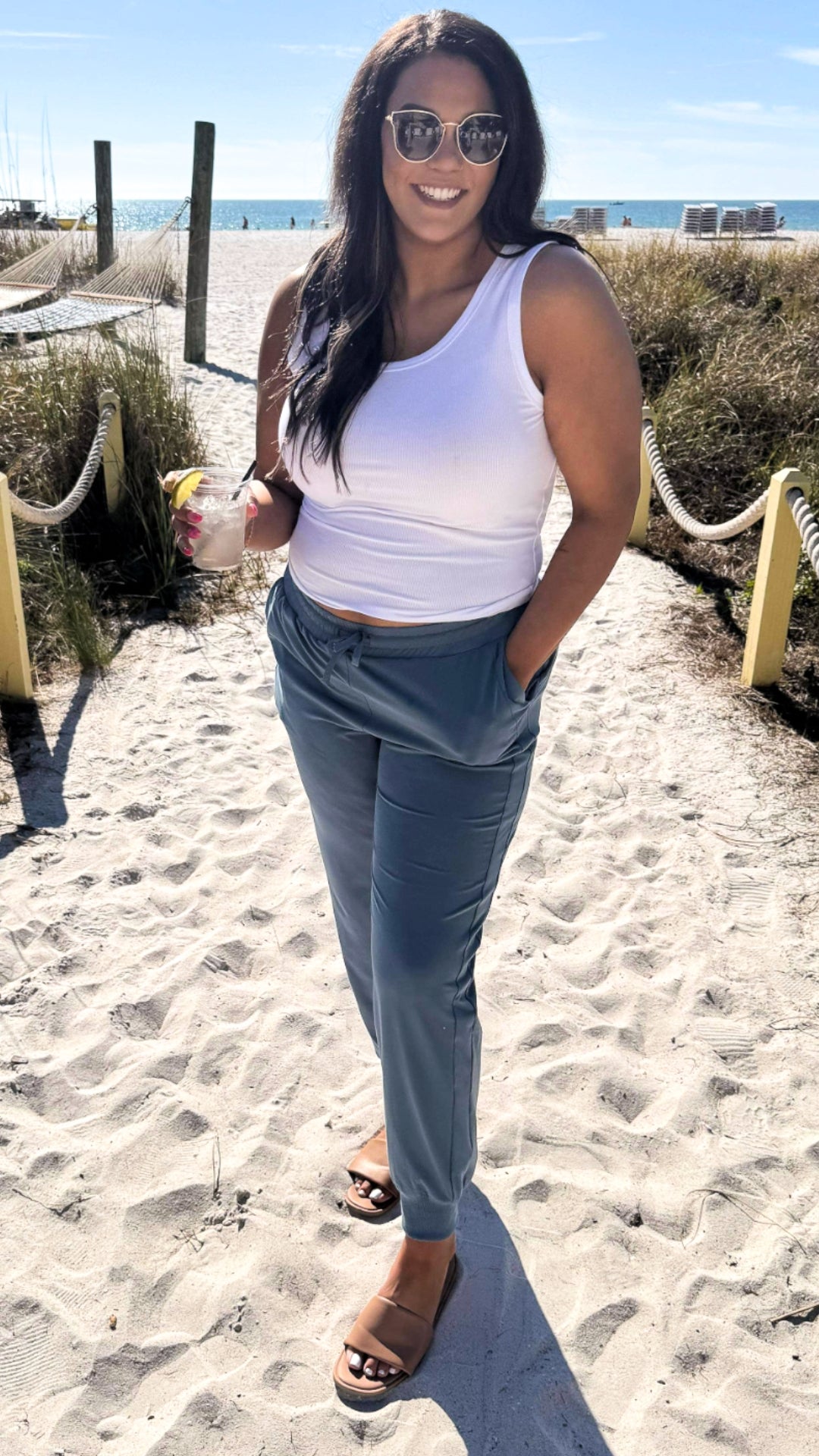 Teal Blue Everyday Joggers by Salty Wave**DEAL