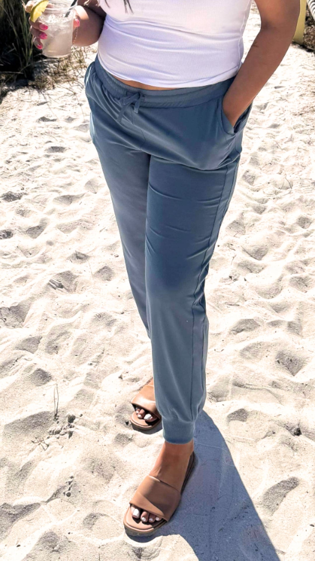 Teal Blue Everyday Joggers by Salty Wave**DEAL