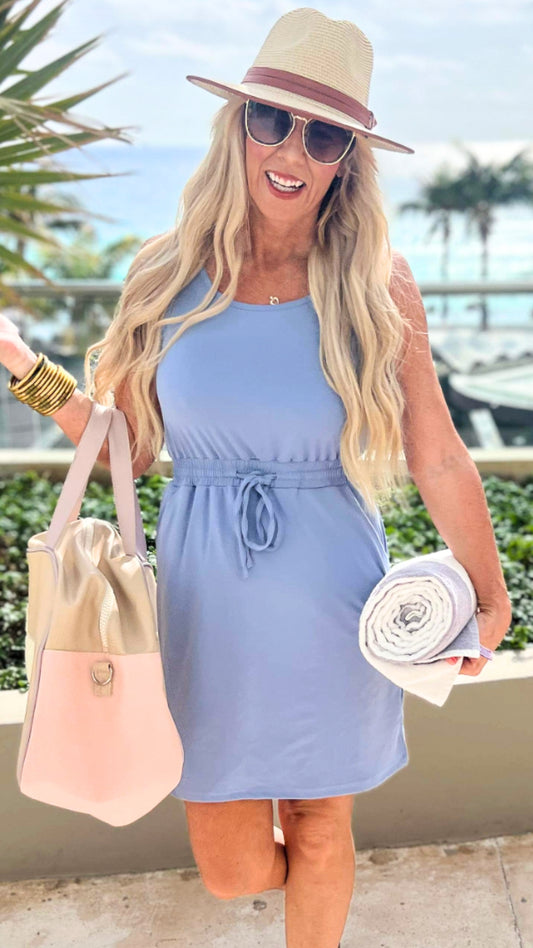 The Sophia Purple Blue Tank Dress by Salty Wave * - Final Sale