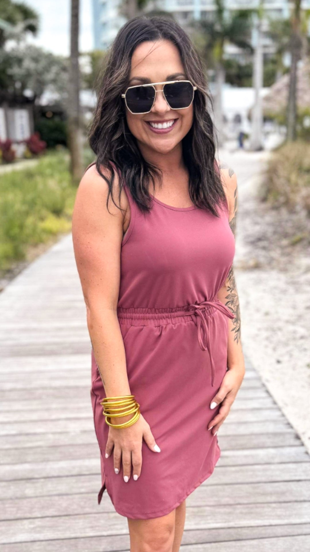 The Sophia Mauve Sky Everyday Tank Dress by Salty Wave - Final Sale