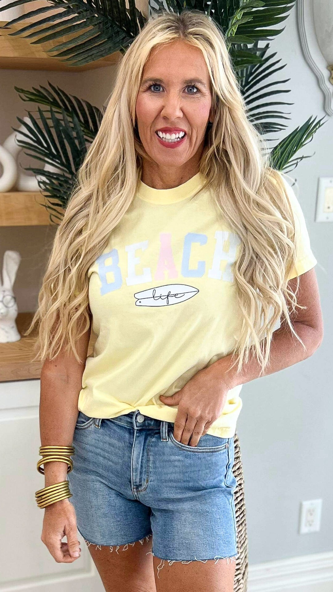 Beach Life Garment Dyed Graphic T-shirt