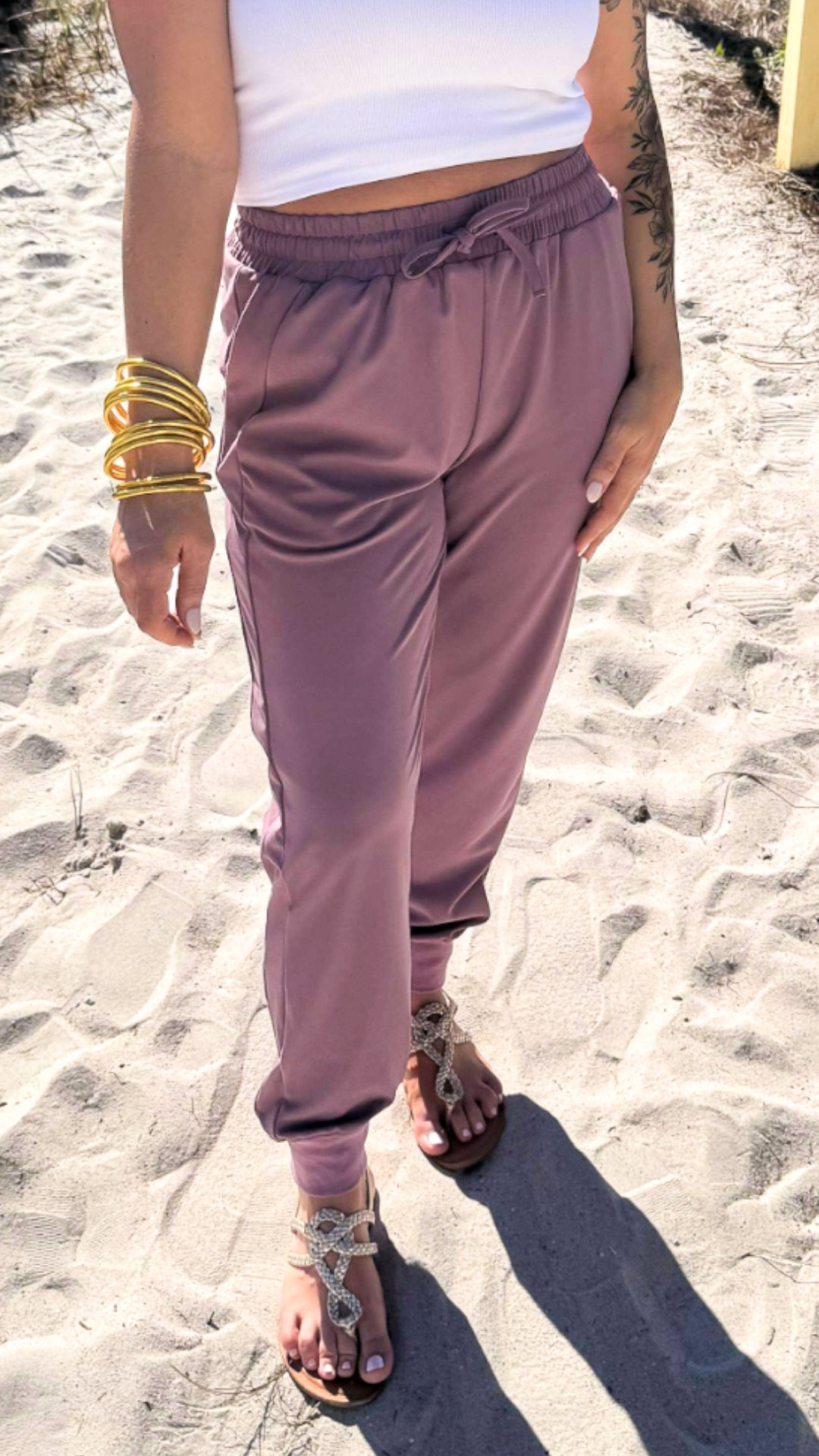 Mauve Everyday Joggers by Salty Wave *DEAL-FINAL SALE