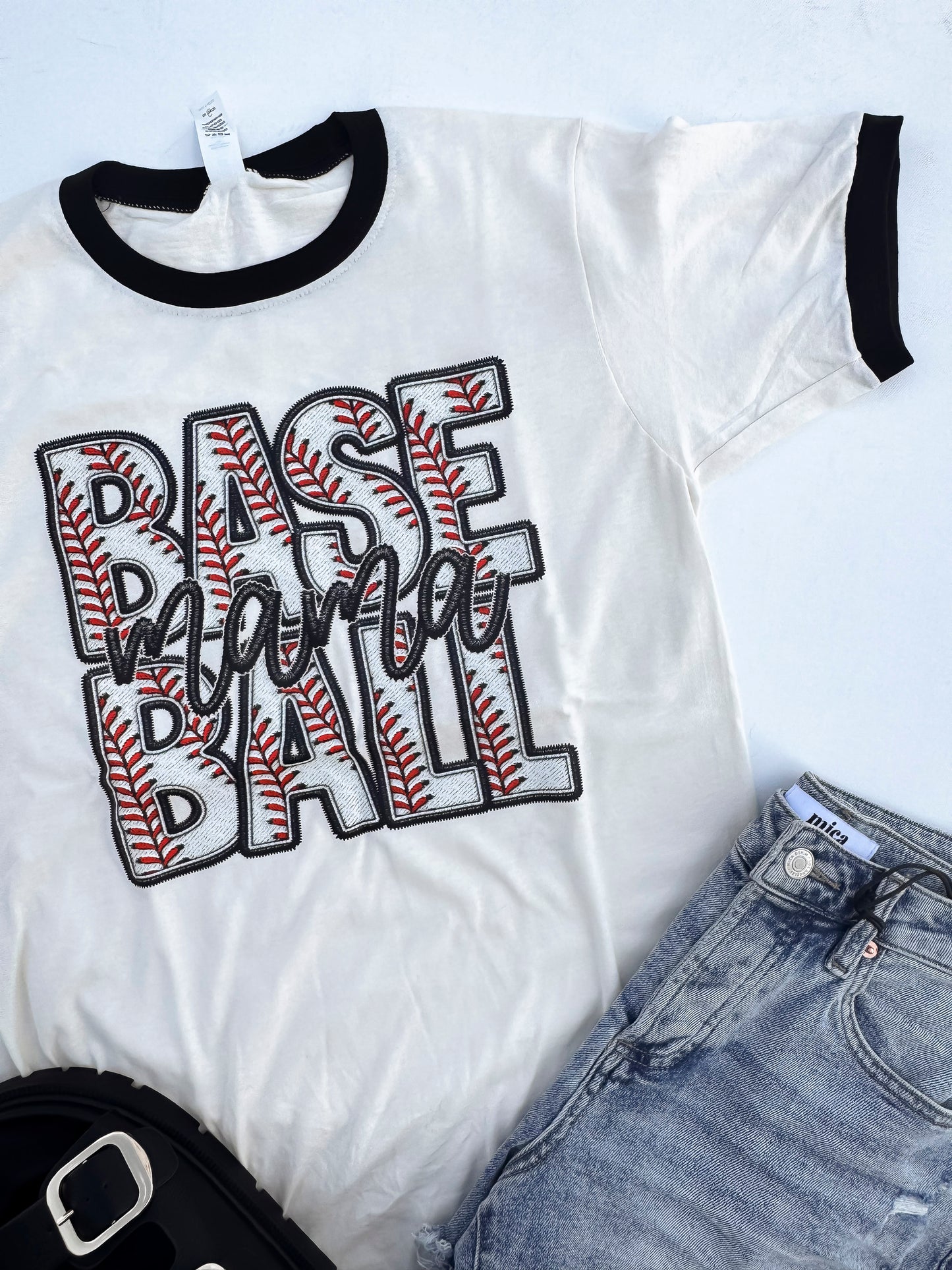Stitch & Shout Baseball Mama Ringer Graphic T-shirt