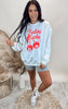 Feeling Lucky Cherry Eight Graphic Crewneck Sweatshirt | FINAL SALE