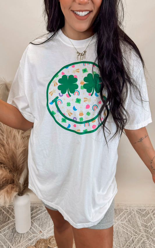 Lucky Smile Garment Dyed Graphic T-shirt | FINAL SALE