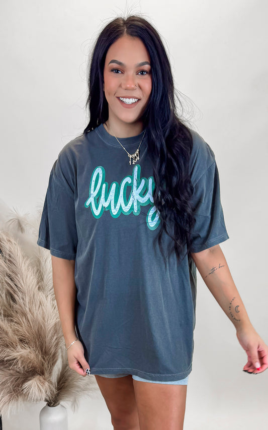 Lucky Garment Dyed Graphic T-shirt | FINAL SALE
