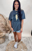 Lightning Bolt Mama Garment Dyed Graphic T-shirt*