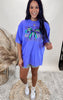 Mardi Gras Ribbon Garment Dyed Graphic T-shirt - Final Sale
