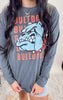 Bulldogs Garment Dyed Long Sleeve Graphic Top