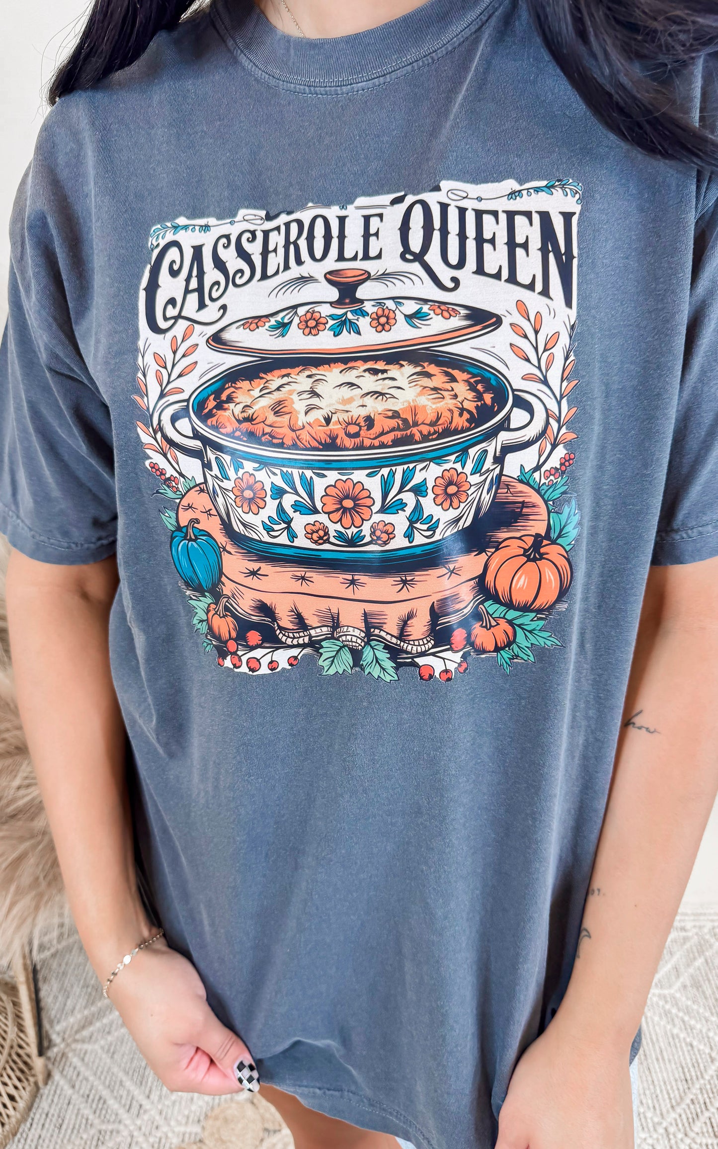 Casserole Queen Garment Dyed Graphic T-shirt - Final Sale