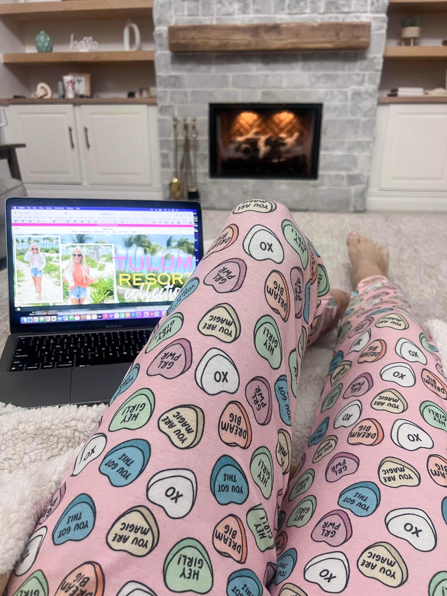 Valentine Hearts Pajama Pant Set by Salty Wave*