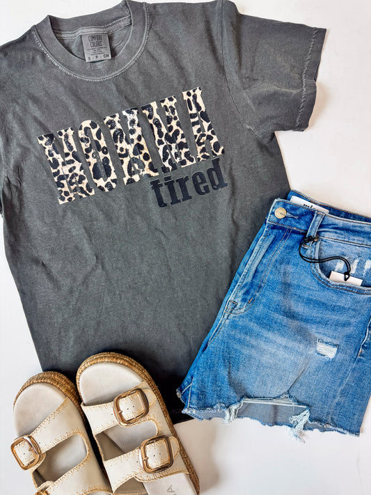 Mama Tired Garment Dyed Graphic T-shirt