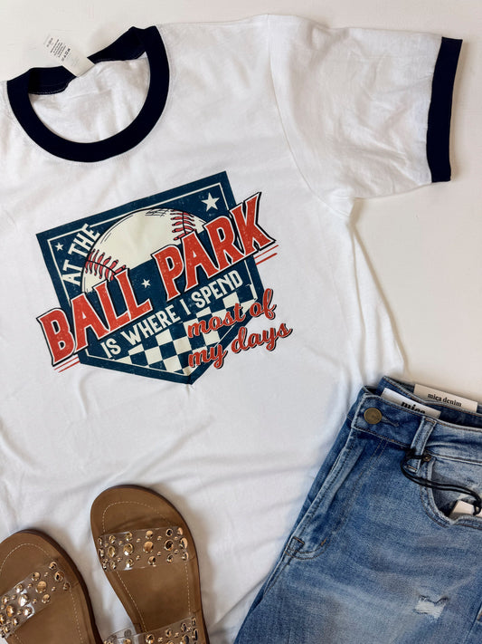 At the BallPark Ringer Graphic T-shirt