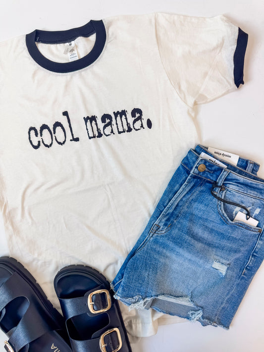 Cool Mom Ringer Graphic T-shirt**