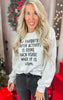 My Favorite Winter Activity Graphic Crewneck Sweatshirt - Final Sale
