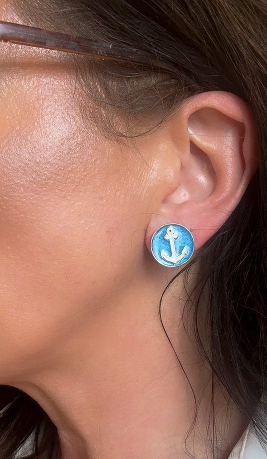 Anchor Stud Earrings