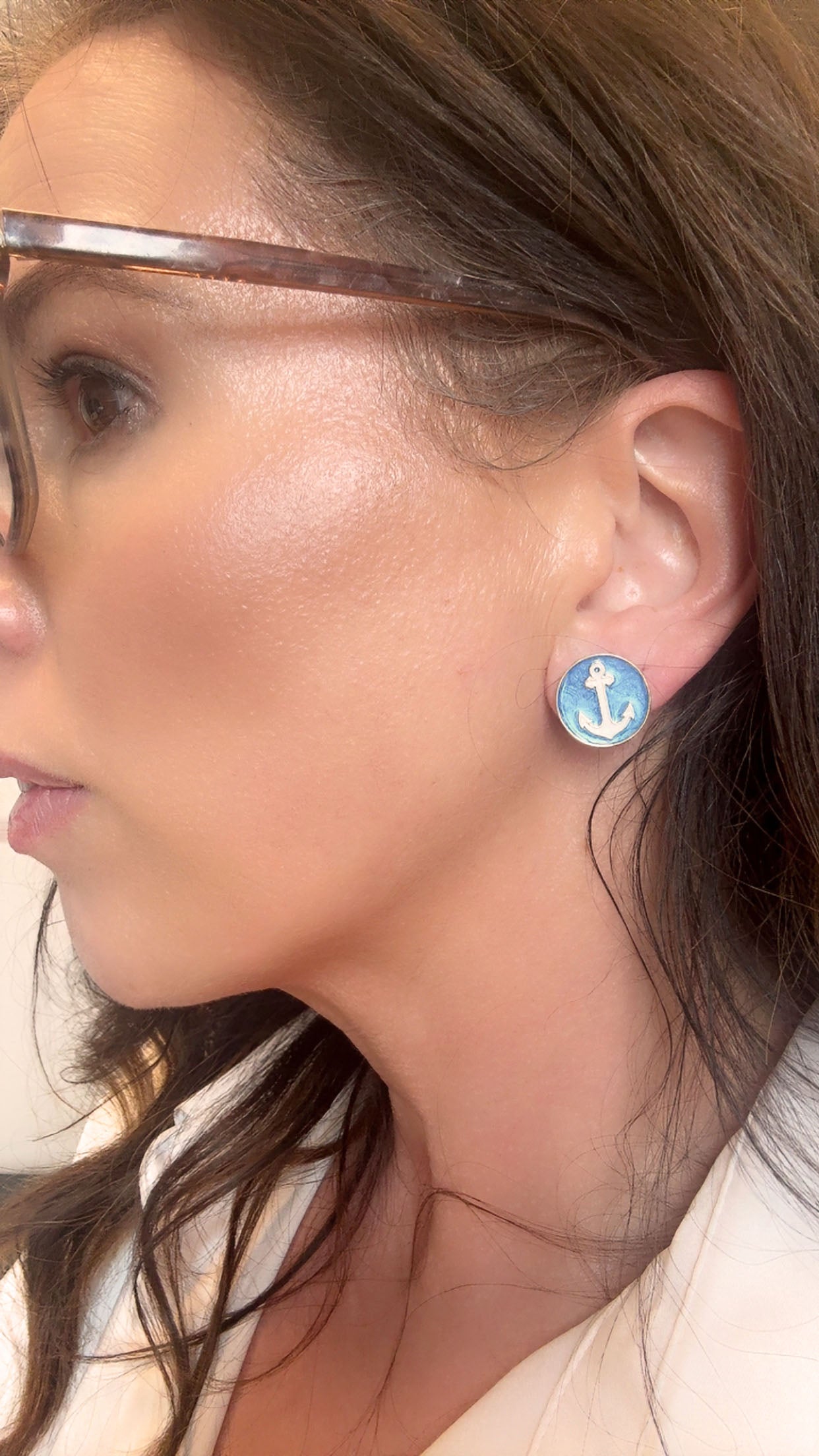 Anchor Stud Earrings