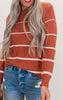 Gradient Striped Crewneck Sweater** FINAL SALE