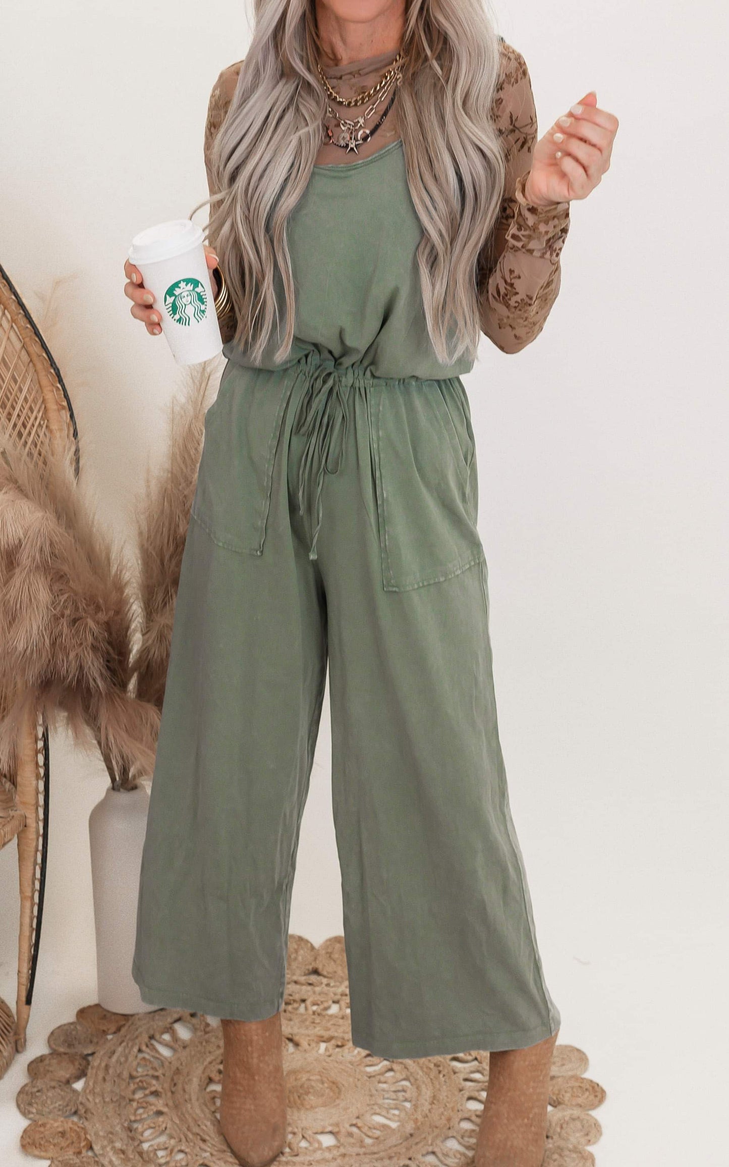 Cotton Tank Jumpsuit - Final Sale