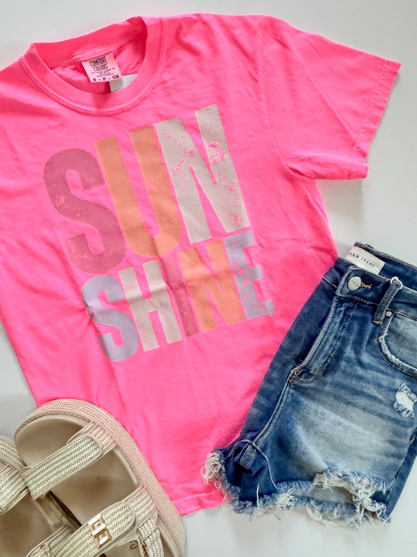 Sunshine Color Pop Garment Graphic T-shirt