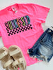 Sunkissed Checkered Garment Graphic T-shirt