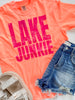 Lake Junkie Neon Cantalope Garment Graphic T-shirt