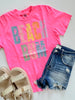 Hot Pink Beach Babe Garment Graphic T-shirt