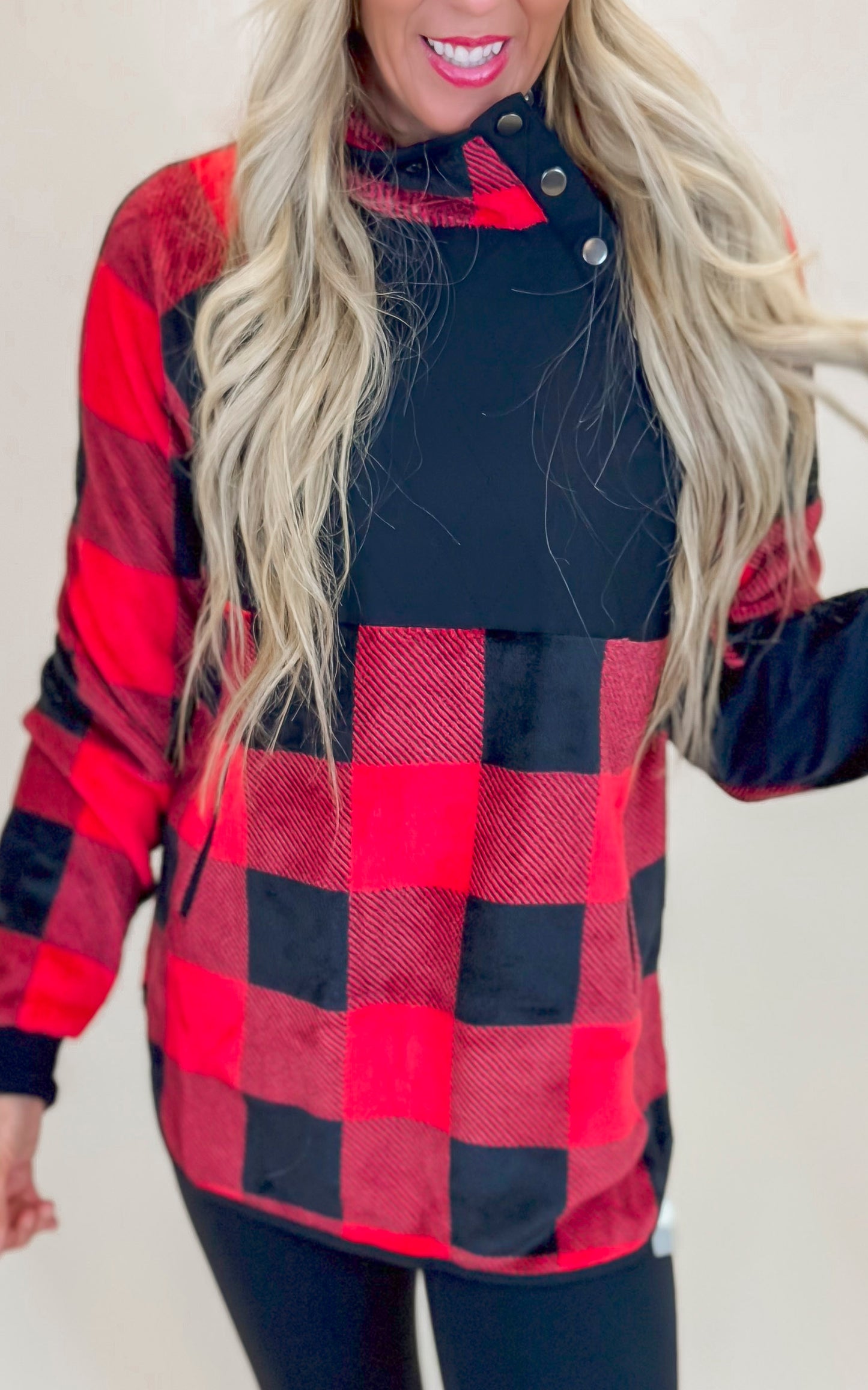 Buffalo Plaid Check Long Sleeve Top* - Final Sale