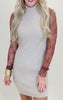 Latte Sleeveless Turtleneck Sweater Dress** - Final Sale