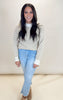 High Neck Herring Bone Knit Sweater - Final Sale
