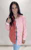 Color Contrast Washed Out Corduroy Jacket** - Final Sale