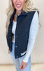 Varsity Stripe Snap Button Vest | MONO B