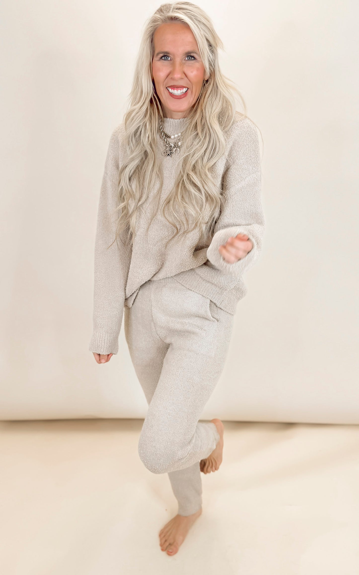 Solid Color Crewneck Sweater