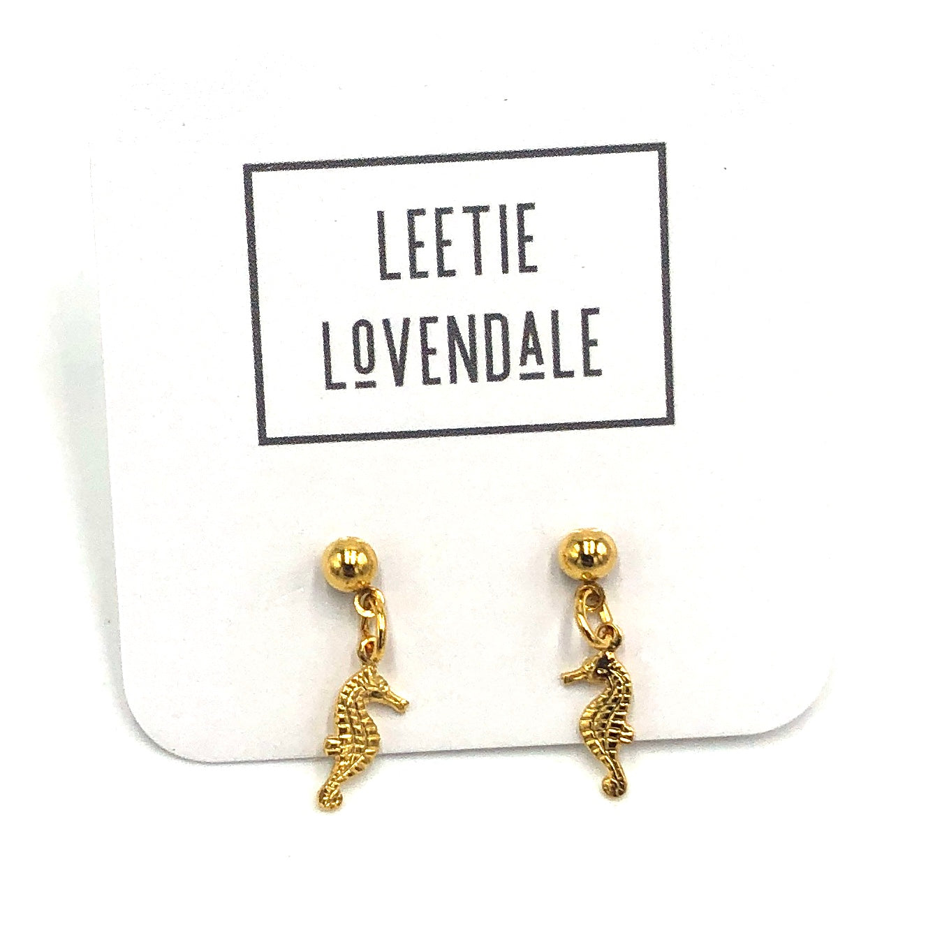 Seahorse Drop Deadstock Earrings *PREORDER
