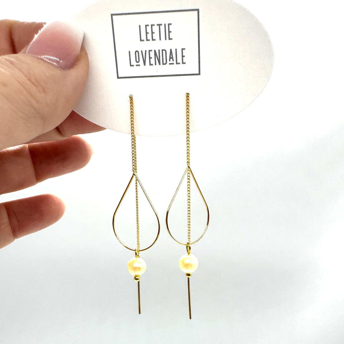 Pearl Tears Threader earrings PREORDER