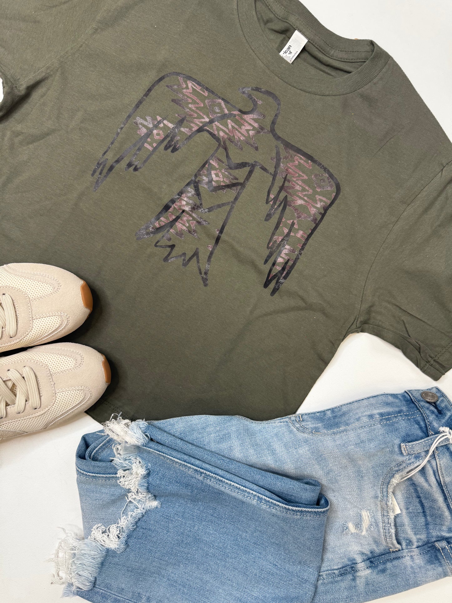 Thunderbird Camo Fine Jersey Boxy Graphic Tee